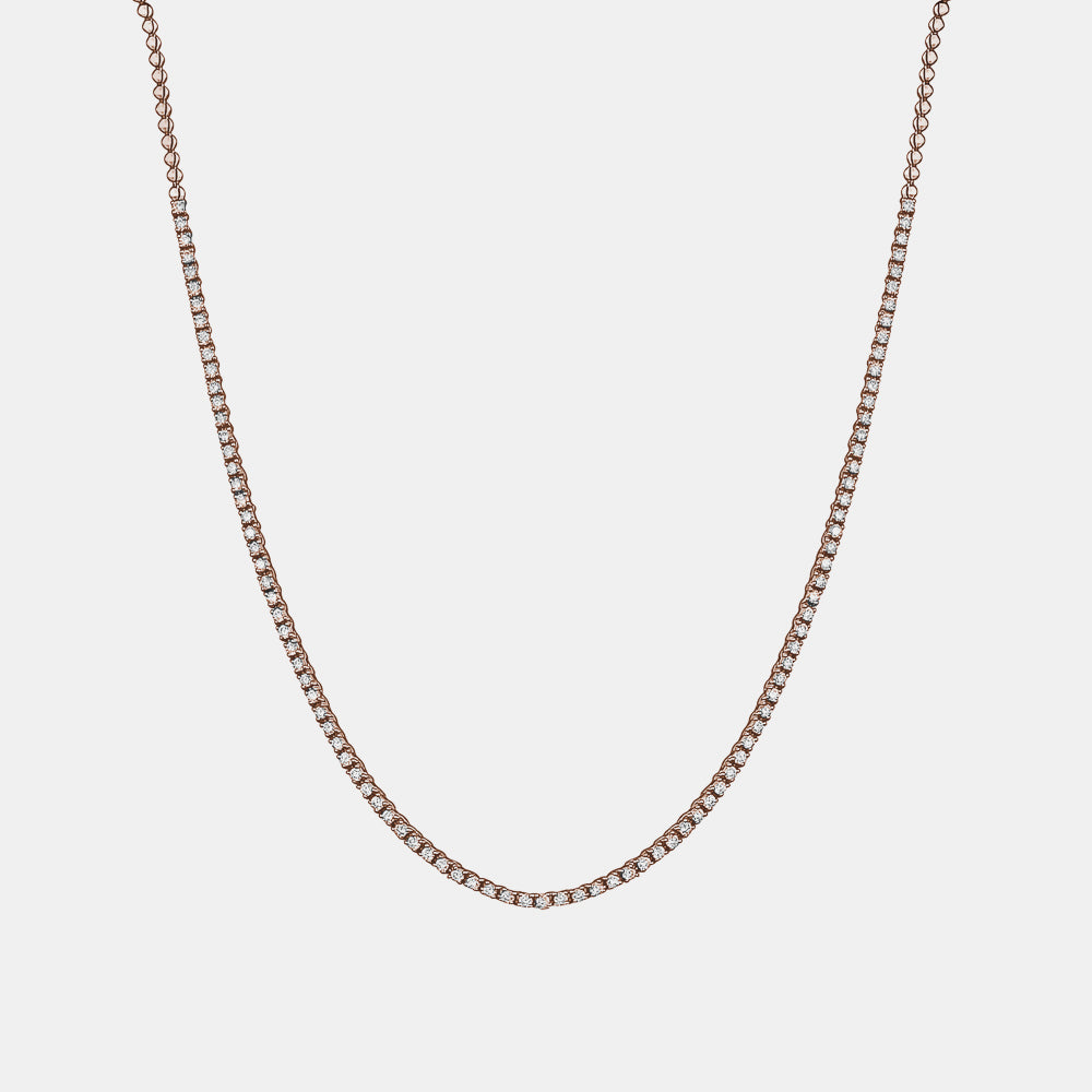 0.03ct Half Way Diamond Tennis Necklace