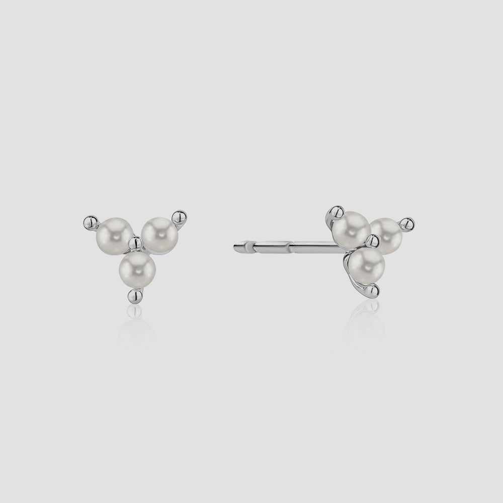 Trio Pearl Studs