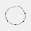 Bracelet avec lunette en saphir bleu
