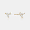Trio de clous d'oreilles en perles