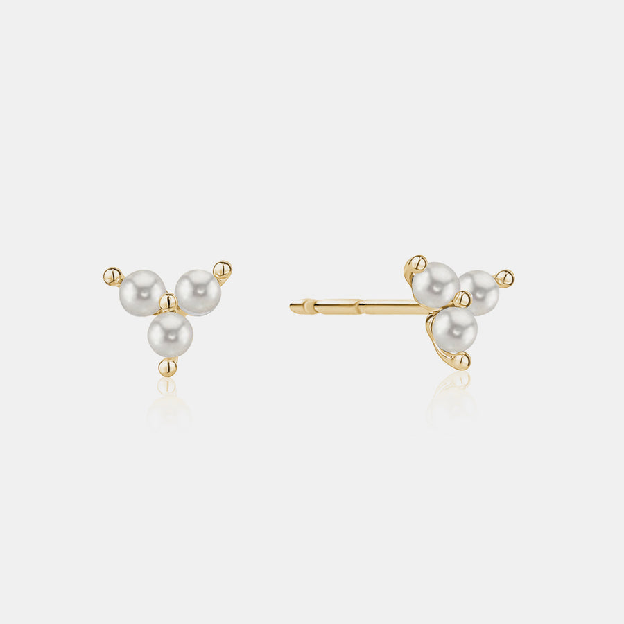 Trio de clous d'oreilles en perles