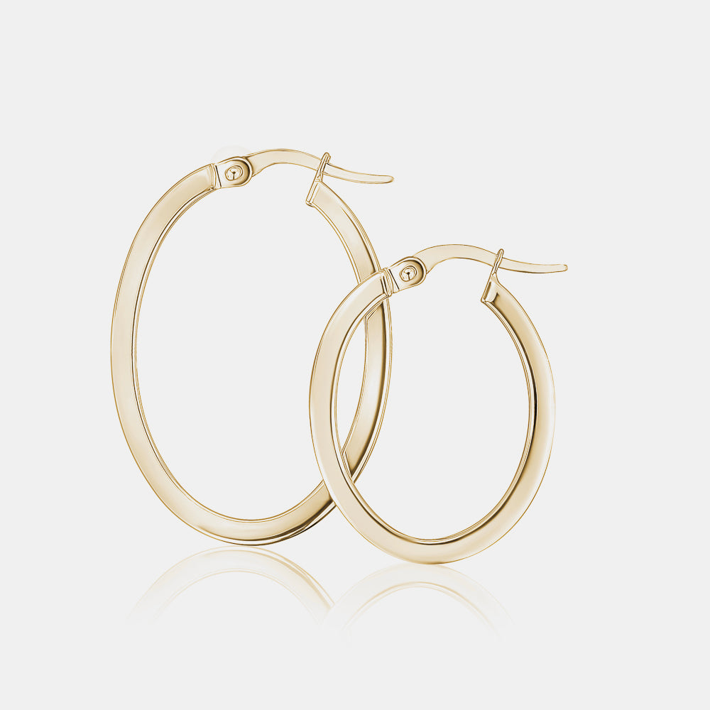 Boucles d'Oreilles Créoles Ovale 