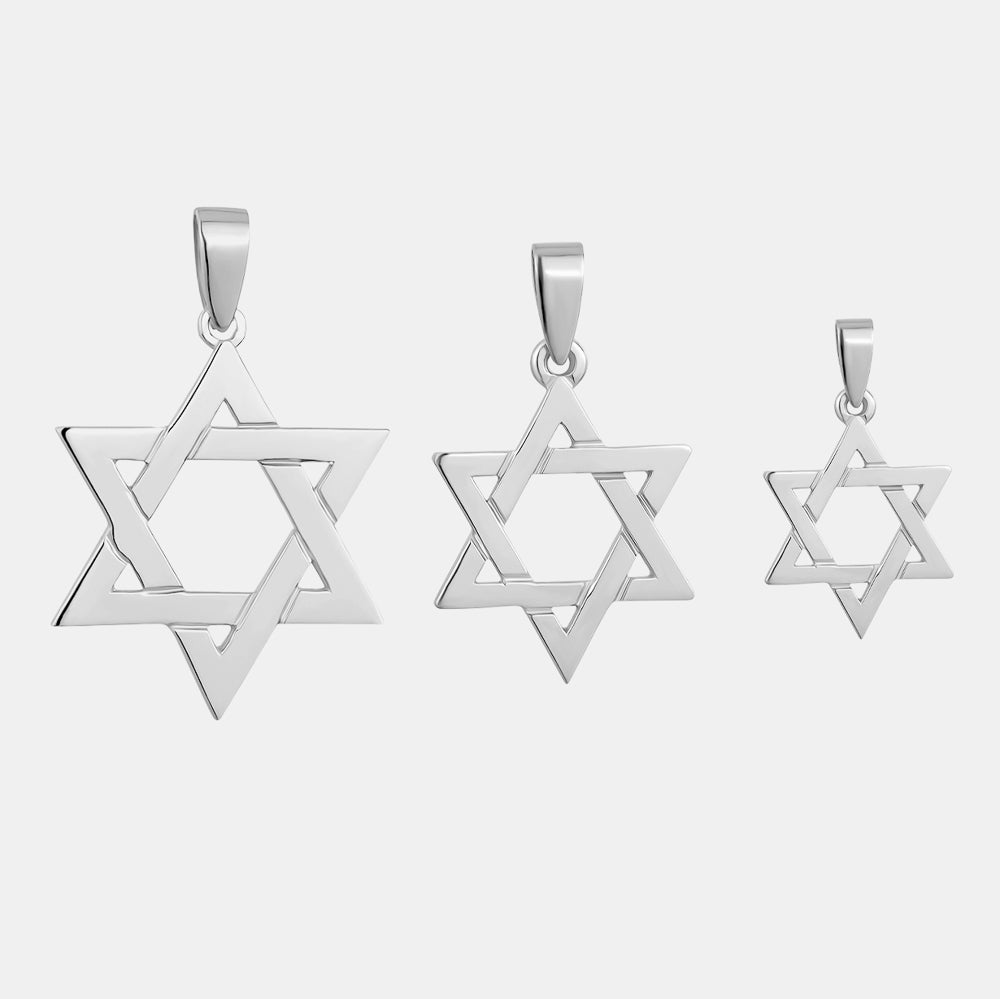 Solid Gold Star of David Pendant