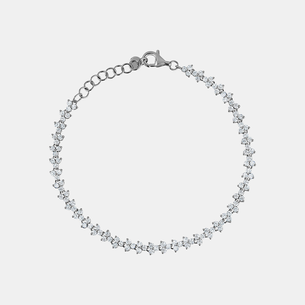 Diamond Trio Bracelet - 14K White Gold