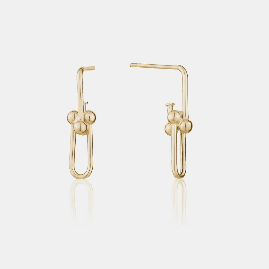 Boucles d'oreilles à maillons en or
