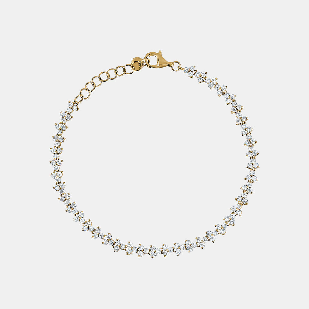Diamond Trio Bracelet - 14K Yellow Gold