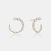 Boucles d'oreilles demi-cercle à diamants gradués