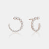 Boucles d'oreilles demi-cercle à diamants gradués