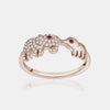 Bague d'Éléphant en Diamant