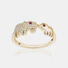 Bague d'Éléphant en Diamant