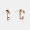 Boucles d'oreilles à double sertissage de diamants