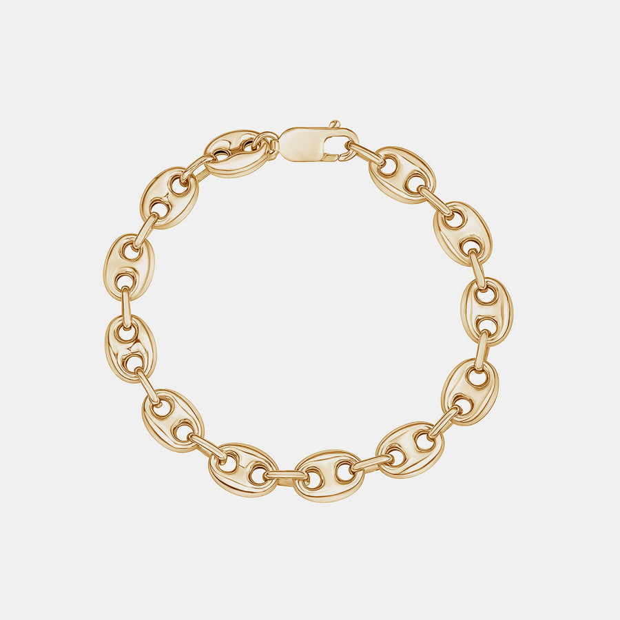 Bracelet à maillons bouffants