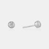 Boucles d'oreilles rondes serties de diamants
