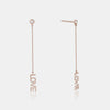 Boucles d'oreilles chaîne "Love" en diamant