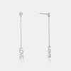 Boucles d'oreilles chaîne "Love" en diamant