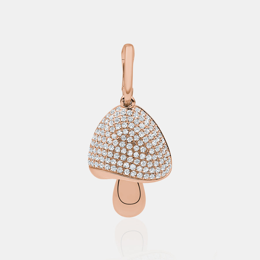 Breloque champignon en diamant