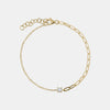 Bracelet mi-chaîne mi-trombones