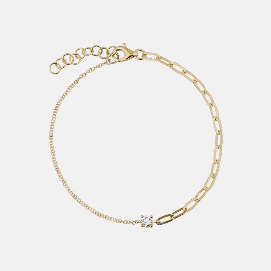 Bracelet mi-chaîne mi-trombones