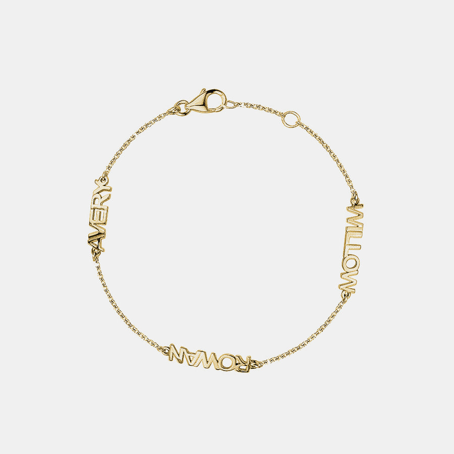 Bracelet 3 noms personnalisé