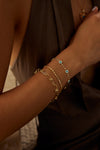 Bracelet en or massif en forme de poire