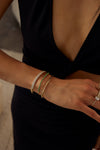 Bracelet d'émeraudes vertes à mi-chemin