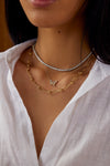 Collier papillon à baguettes de diamants