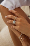 Bague à maillons en diamant