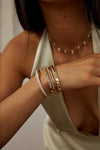 Bracelet multiforme en topaze blanche