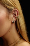 Boucles d'oreilles rondes serties de diamants