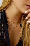 Collier papillon à trois diamants