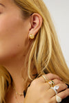 Boucles d'oreilles dôme en or massif