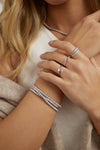 Bague à diamant fendu fantaisie