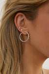Boucles d'oreilles circulaires à diamants gradués