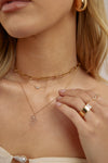 Mini collier de diamants sertis en biseau gradué