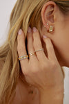 Bague à bordure de diamants