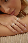 Bague en diamant en forme de U 0,10ct
