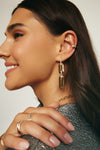 Boucles d'oreilles à maillons en diamant
