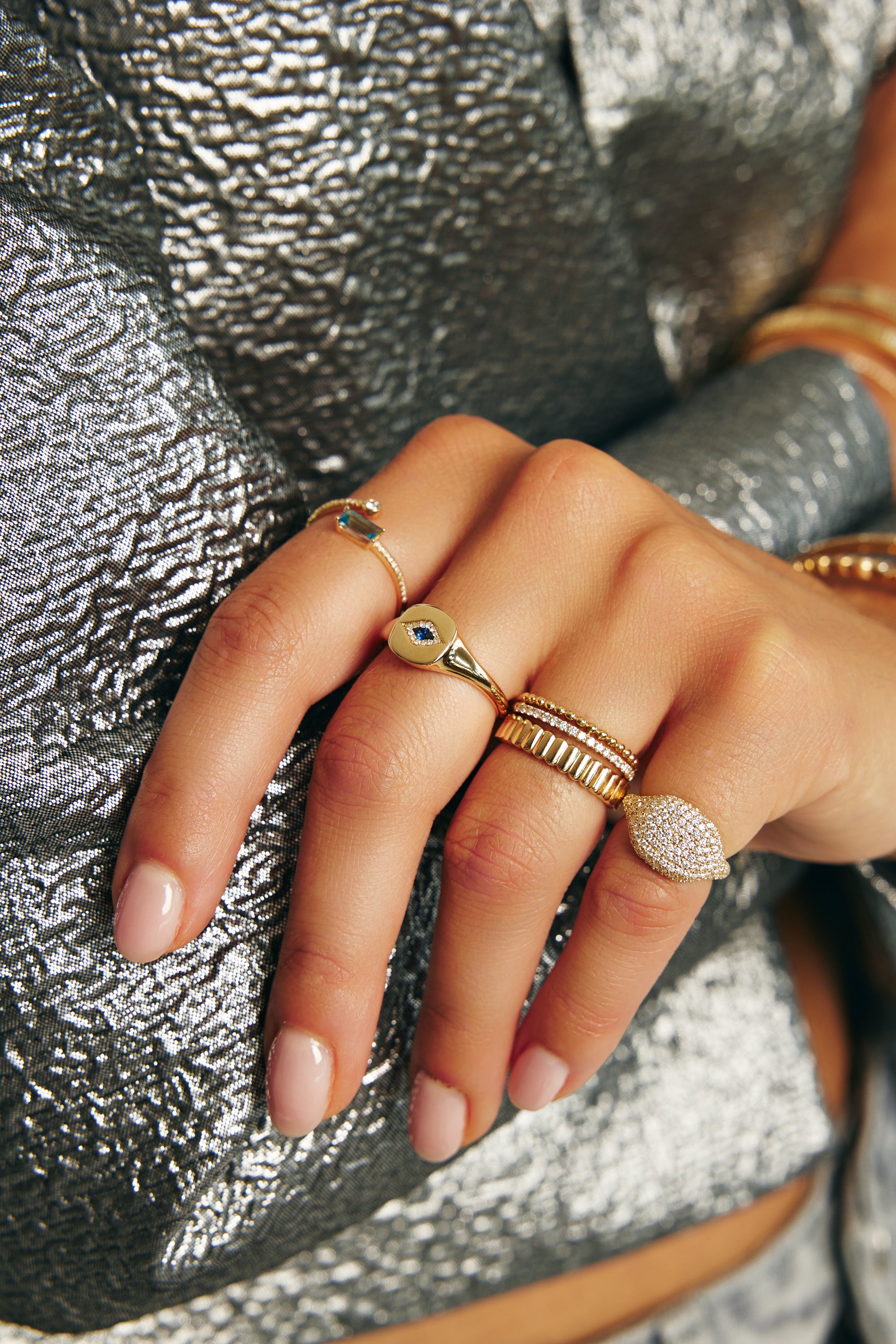 Stackable Fluted Ring