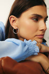 Boucles d'oreilles circulaires à diamants gradués