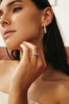 Demi-bague fendue en diamant
