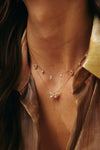 Collier papillon à baguettes de diamants