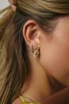 Boucles d'oreilles en forme de cœur cannelé