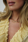 Collier de perles en forme de cœur de diamant