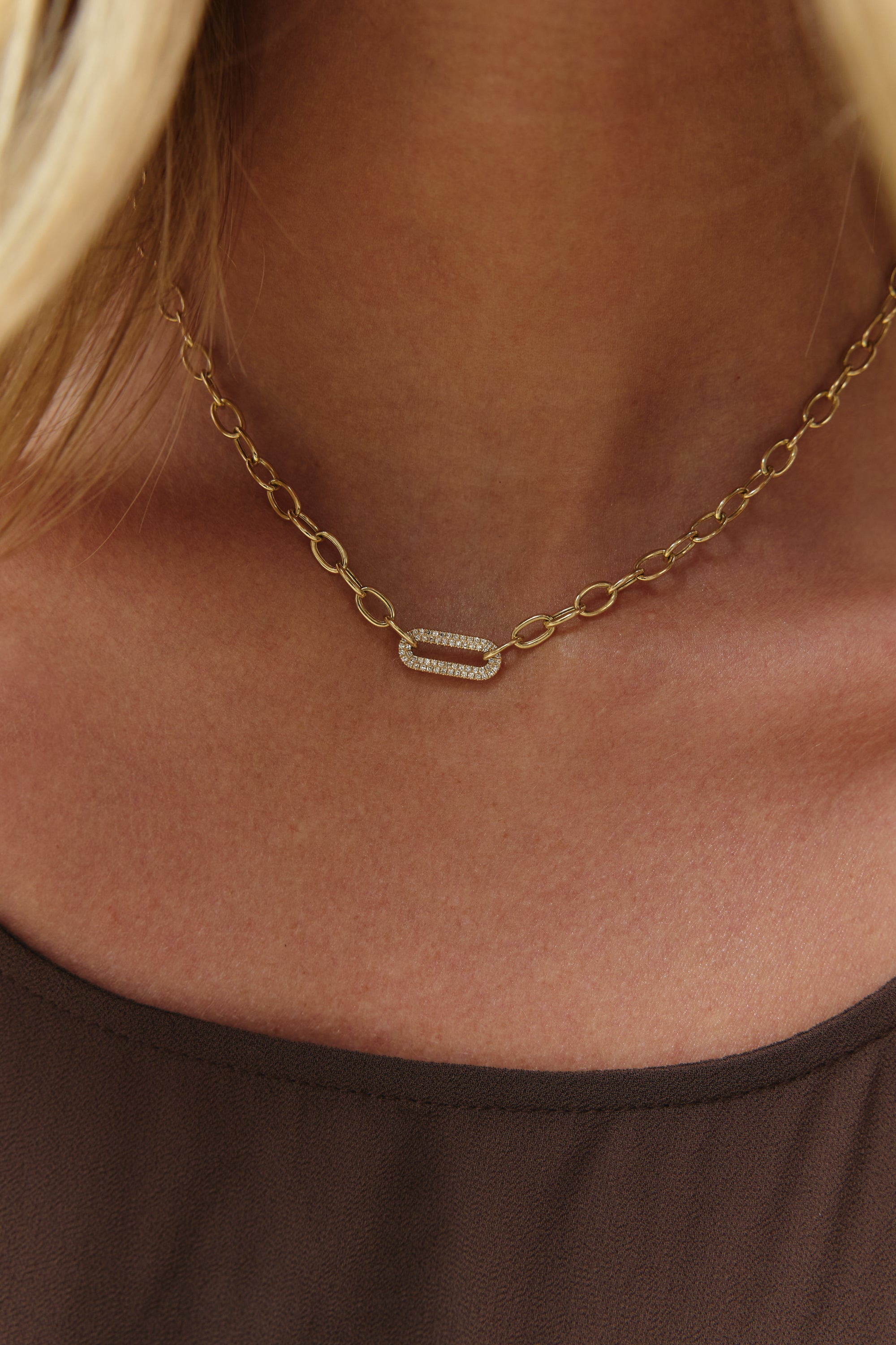 Diamond Clasp Necklace