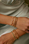 Bracelet en or massif en forme de coeur