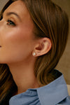 Boucles d'oreilles rondes serties de diamants