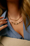 Collier de perles en forme de cœur de diamant