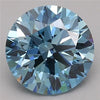4.11ct Round Lab Grown Diamond (Colour Fancy Vivid Blue, Clarity VVS1, Cut ID, IGI Certified)
