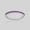 Bague Saphir Rose Pavé Empilable