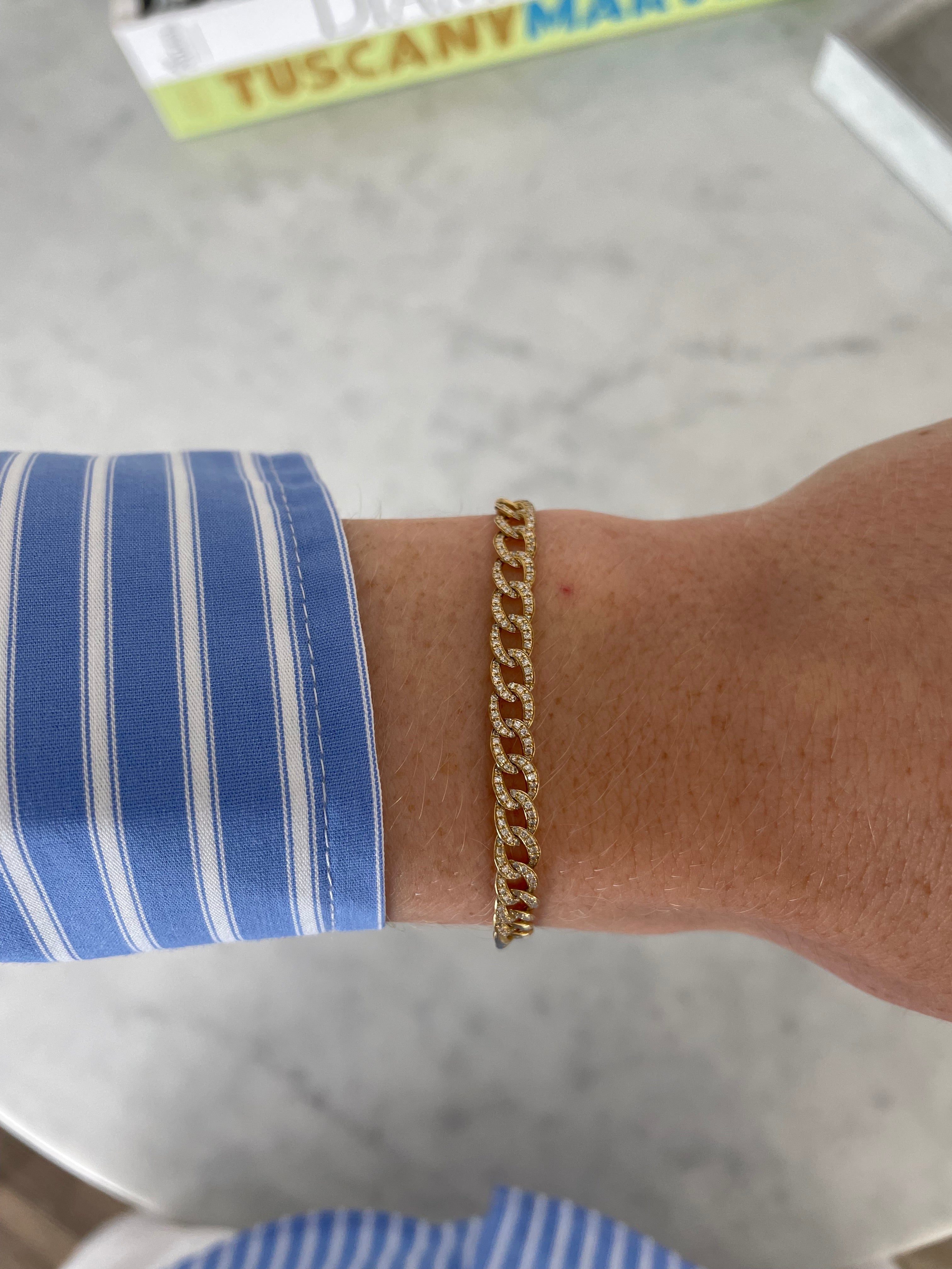 Semi Pavé Miami Cuban Link Bracelet